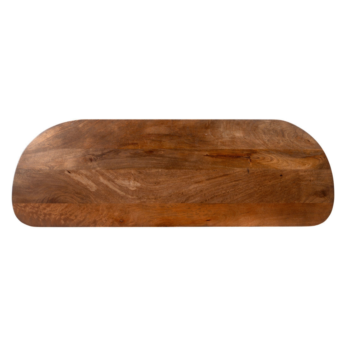 48" Brown Solid Wood Half Circle Console Table