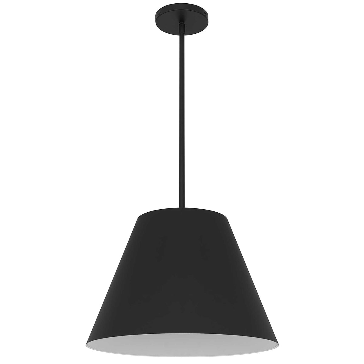 16" Black Aluminum Cone LED Dimmable Outdoor Pendent Hanging Light