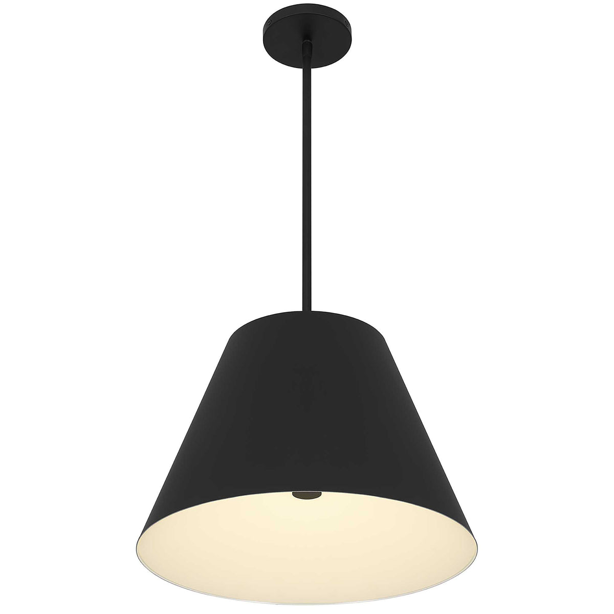 16" Black Aluminum Cone LED Dimmable Outdoor Pendent Hanging Light