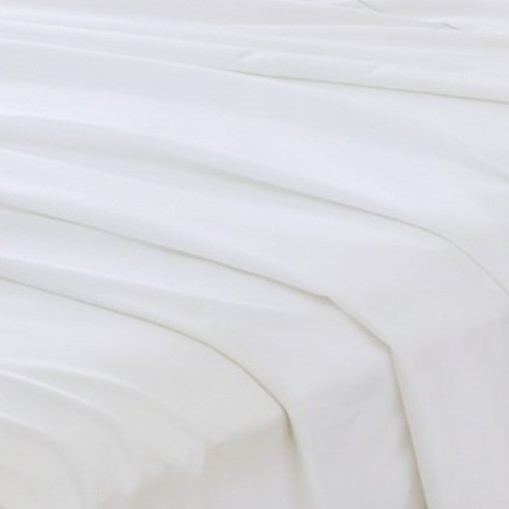 Four Piece White Cotton King Sheet Set