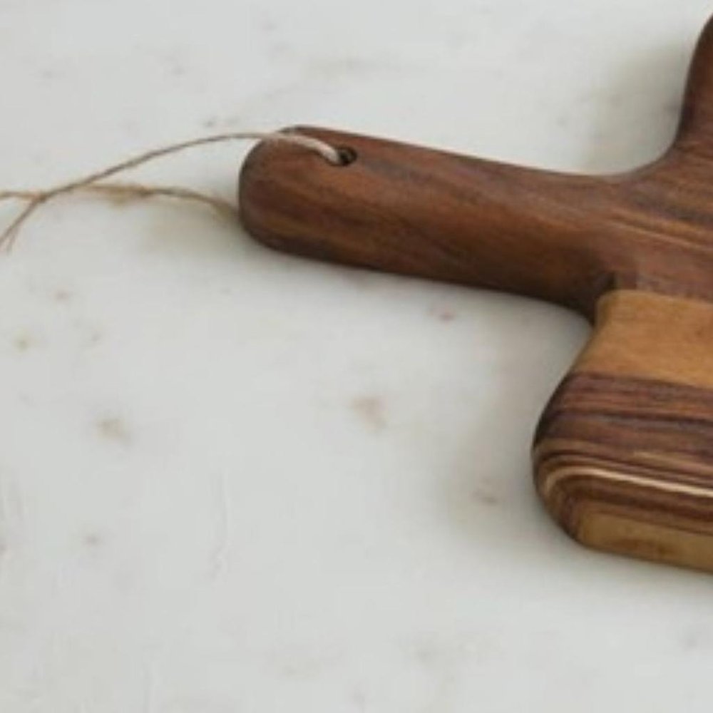 17" Brown Solid Wood Cutting Board