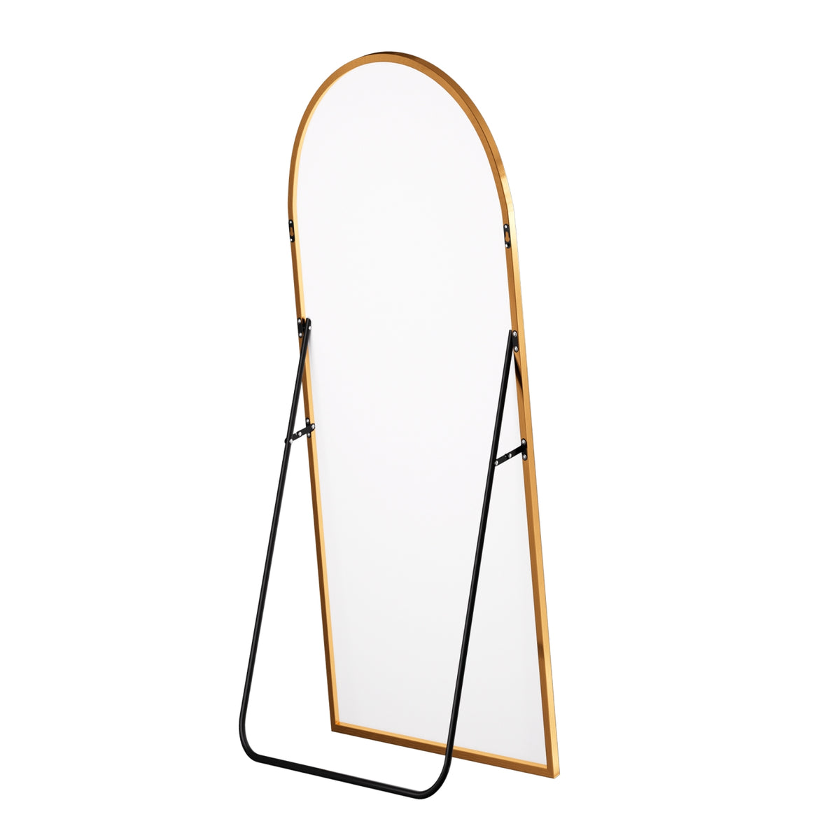 69" Gold Arch Freestanding Framed Full Length Mirror