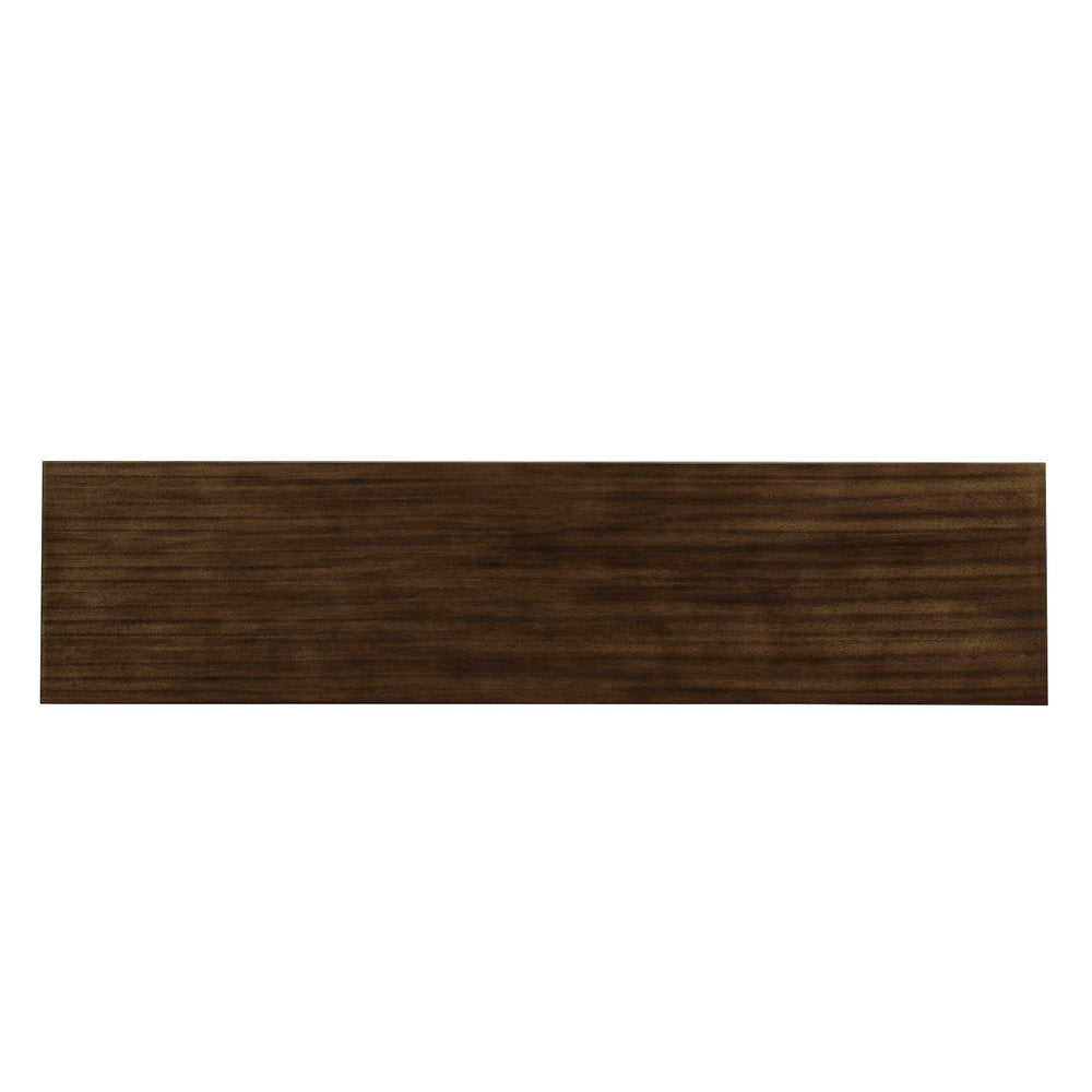 66" Brown Wood Carved Geometric Accent Cabinet With Four Doors
