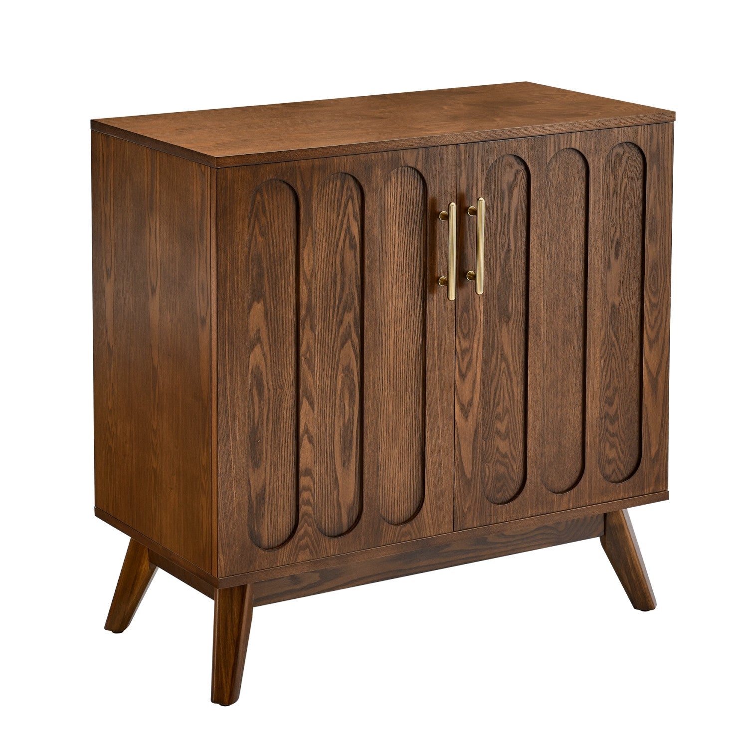 32" Brown Wood Accent Cabinet