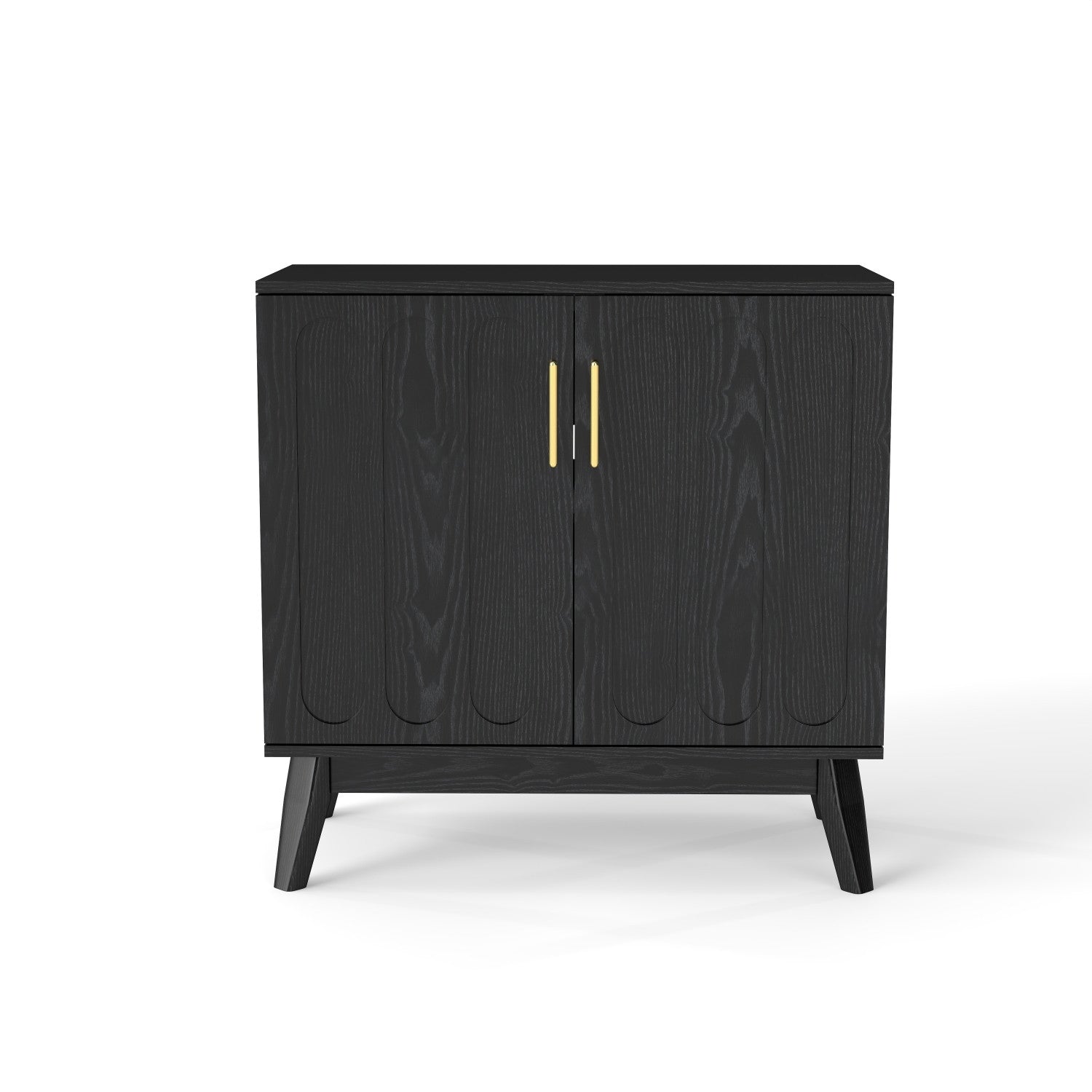 32" Black Wood Accent Cabinet