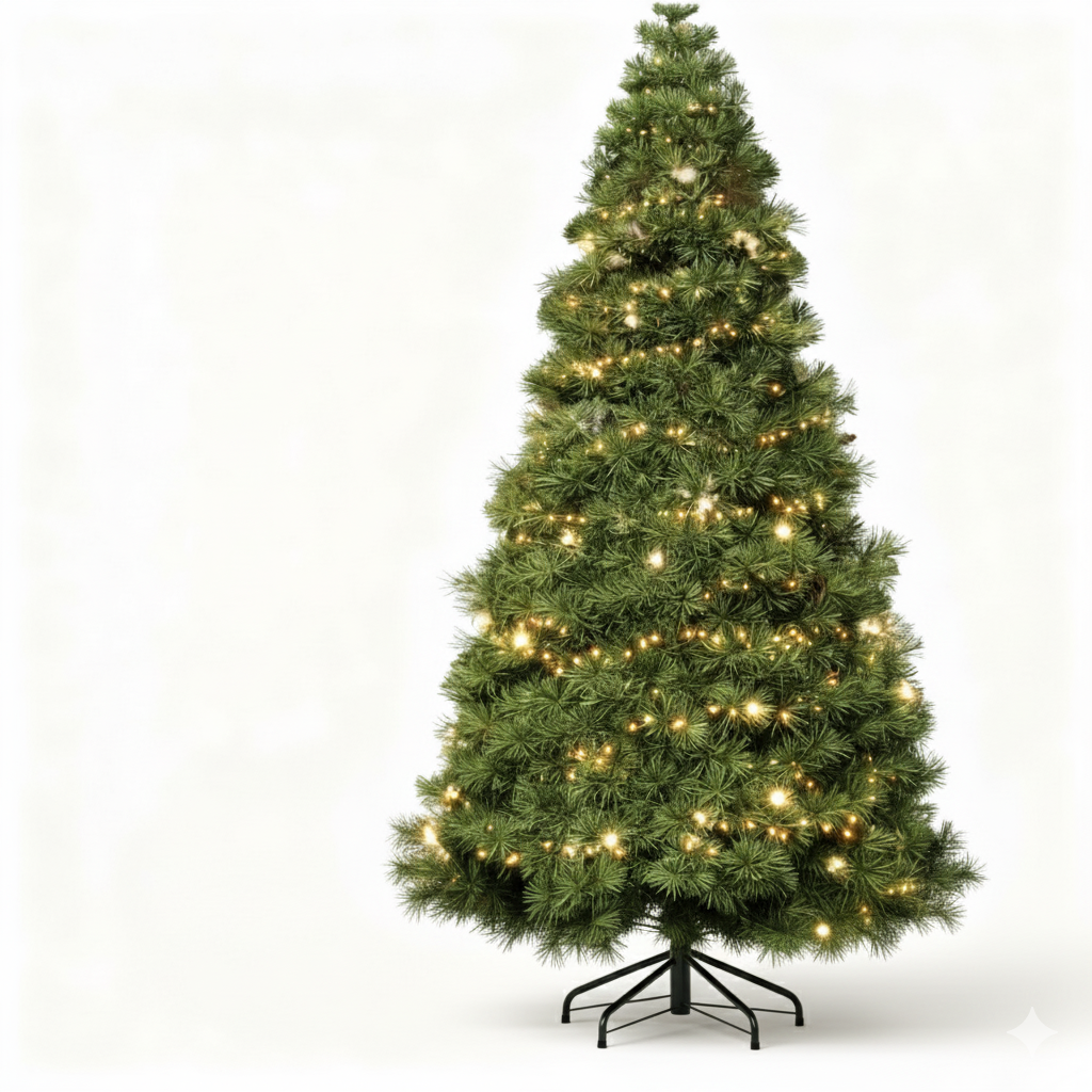 9' Pre Lit Full Spruce Christmas Tree