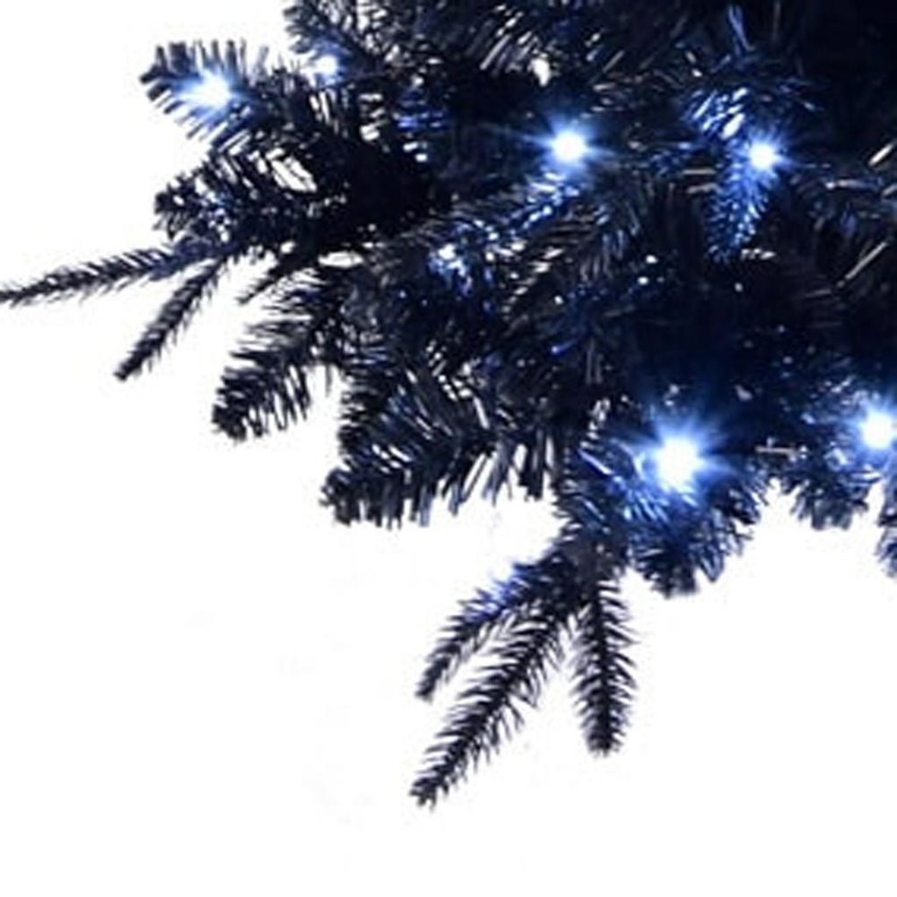 5' Black Pre Lit Full Spruce Christmas Tree