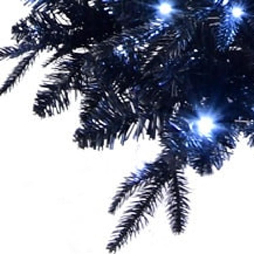 5' Black Pre Lit Full Spruce Christmas Tree