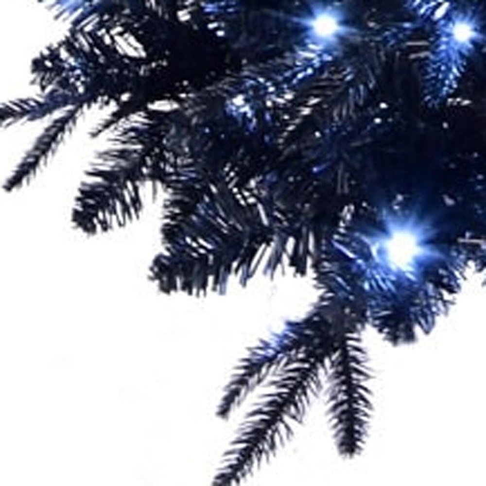 5' Black Pre Lit Full Spruce Christmas Tree