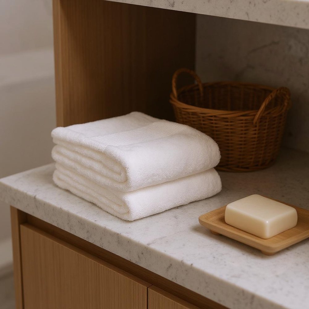White Cotton 36" X 72" Quick Dry Terry Cloth Bath Sheet