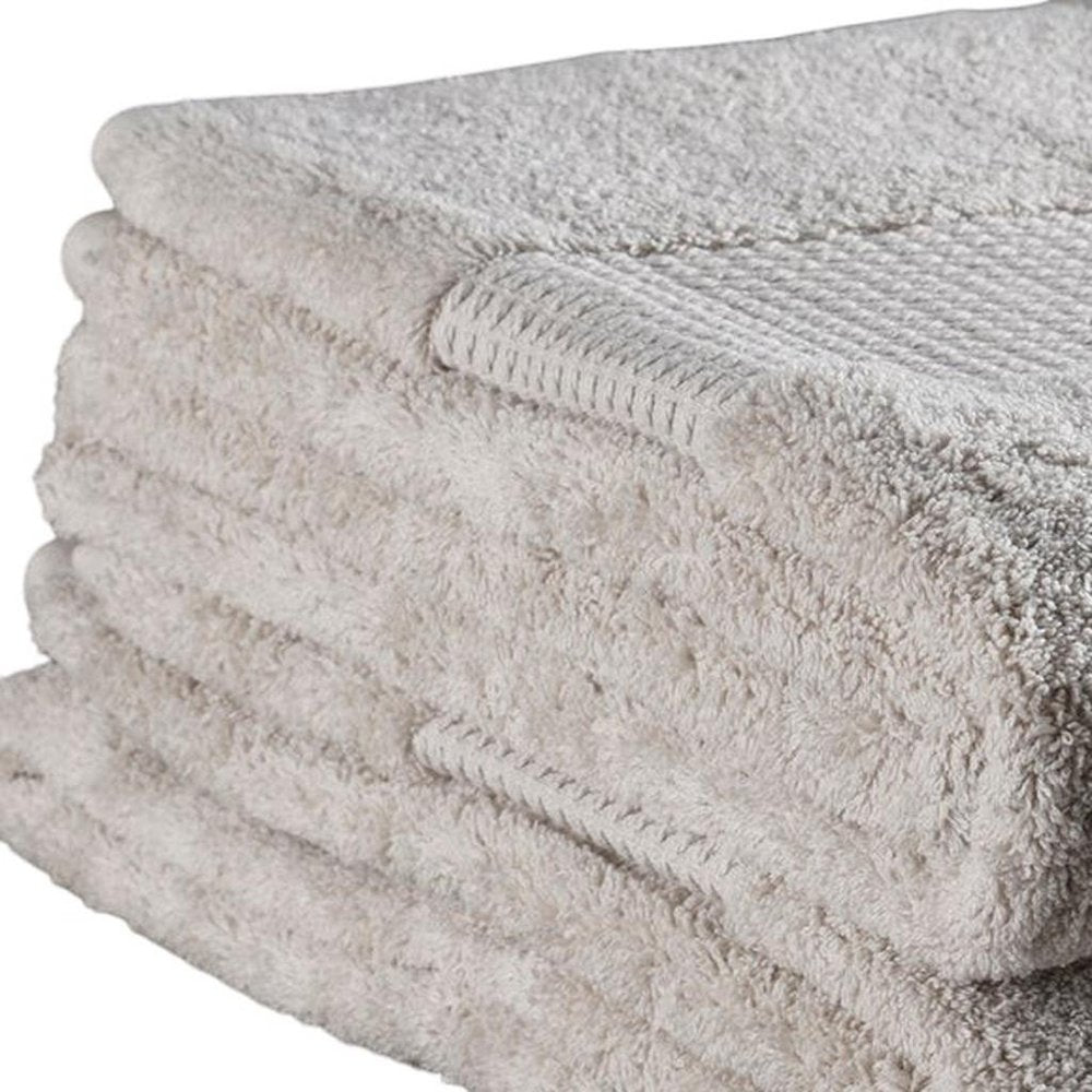 Set of Two White Turkish Cotton 13" X 13" Quick Dry Terry Cloth Washcloths