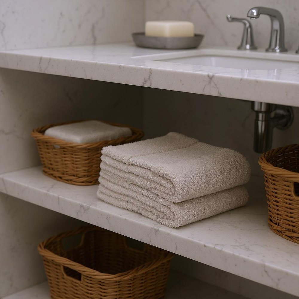 Set of Two White Turkish Cotton 13" X 13" Quick Dry Terry Cloth Washcloths