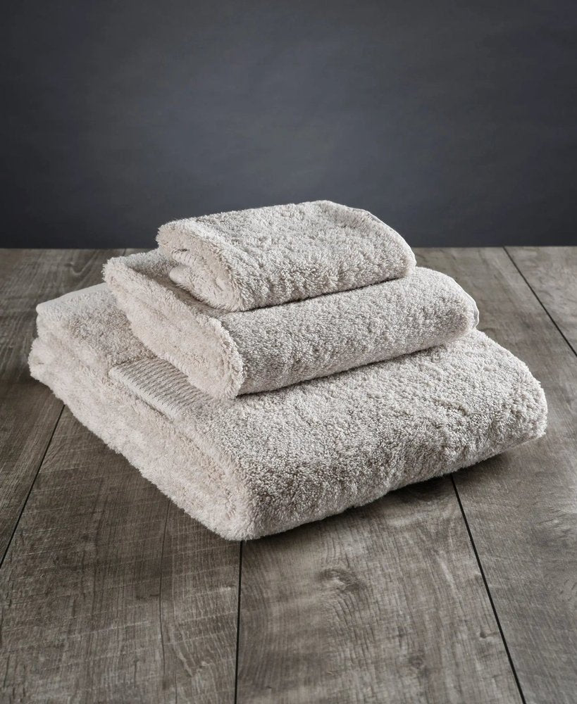 Set of Three White Cotton Quick Dry Terry Cloth Towels