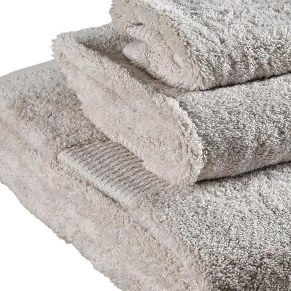 Set of Three White Cotton Quick Dry Terry Cloth Towels