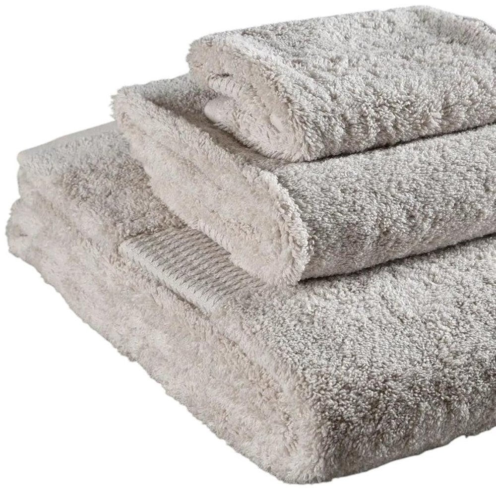 Set of Three White Cotton Quick Dry Terry Cloth Towels