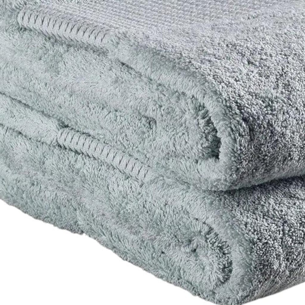 Set of Two White Turkish Cotton 13" X 13" Quick Dry Terry Cloth Washcloths