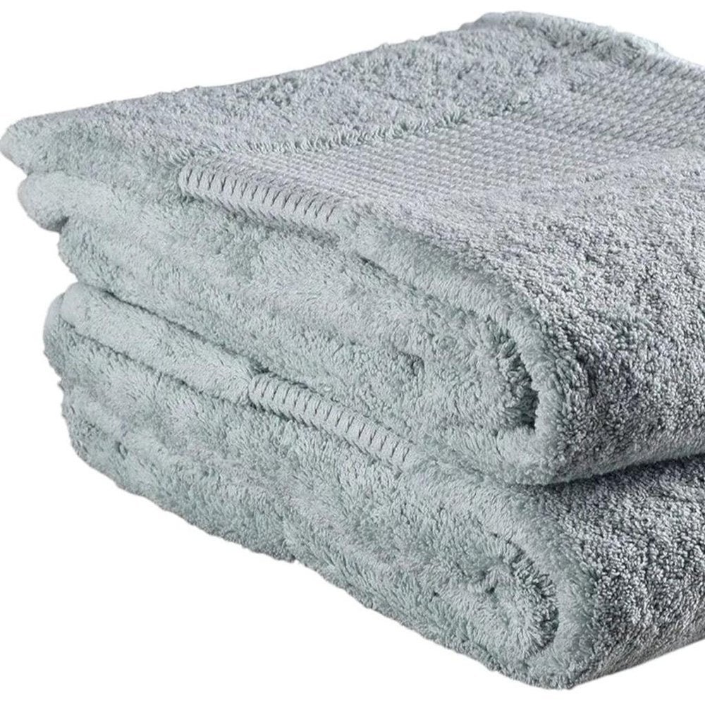 Set of Two White Turkish Cotton 13" X 13" Quick Dry Terry Cloth Washcloths