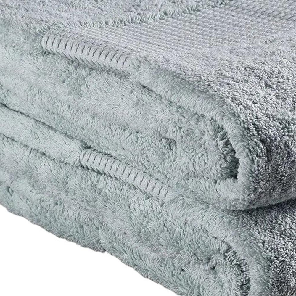 Set of Two White Cotton 16" X 30" Quick Dry Terry Cloth Hand Towels