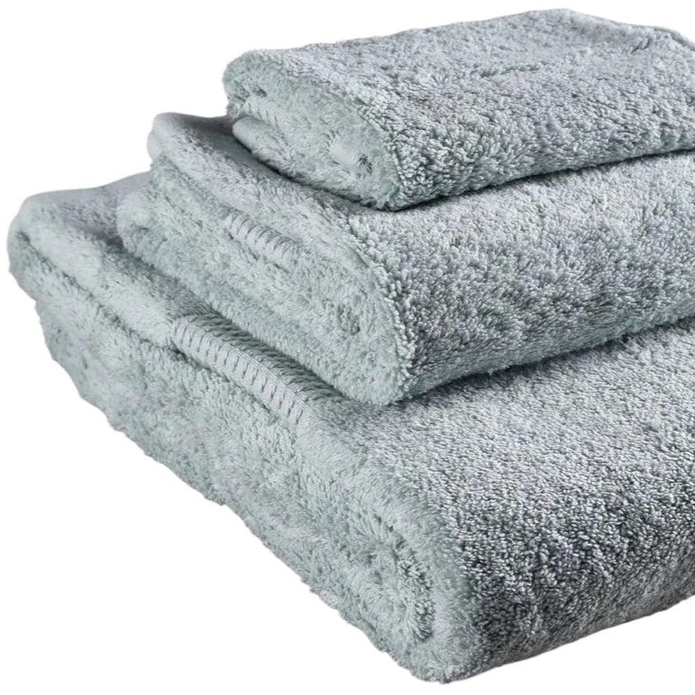 Set of Three White Cotton Quick Dry Terry Cloth Towels