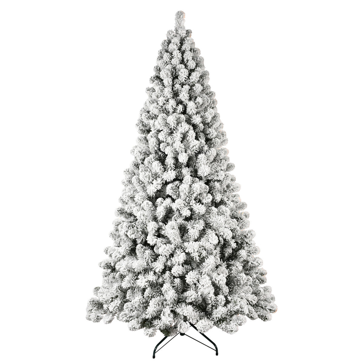6' Pre Lit Full Flocked Spruce Christmas Tree