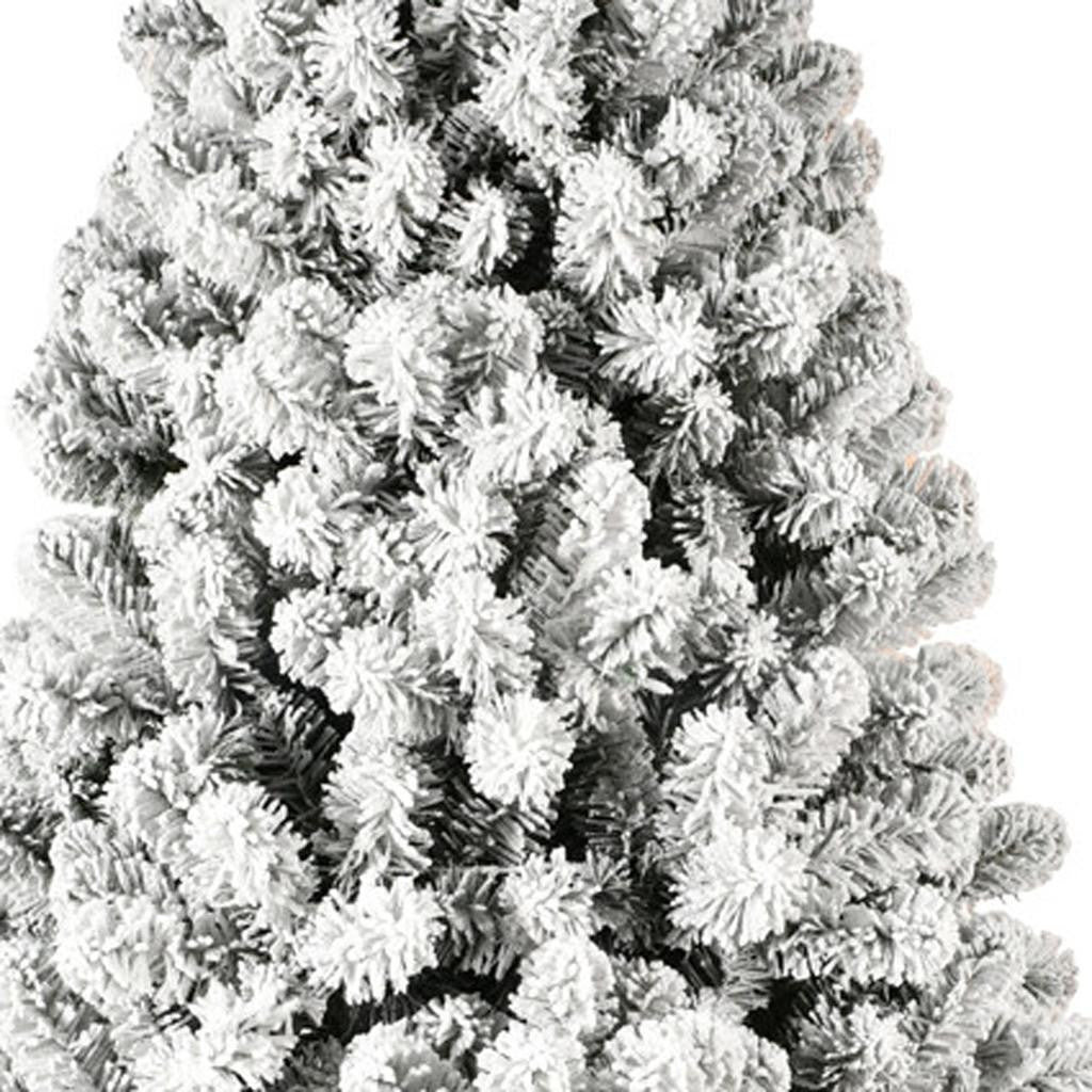 6' Pre Lit Full Flocked Spruce Christmas Tree