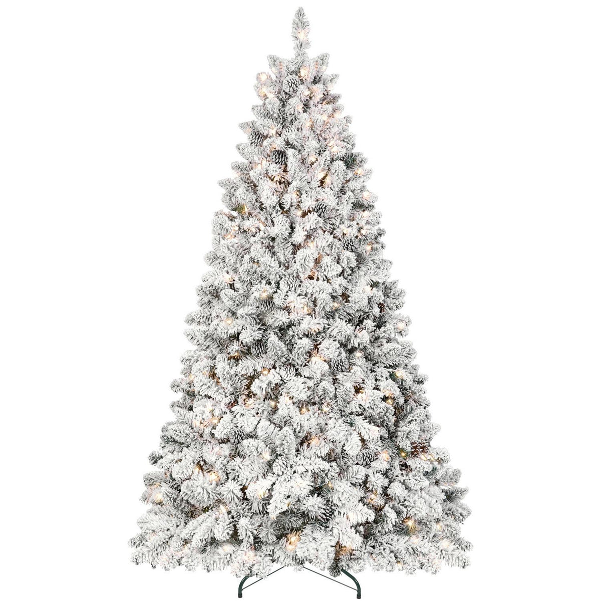 4' Pre Lit Full Flocked Spruce Christmas Tree
