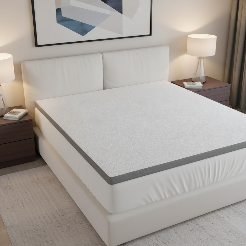 3" White Gel Memory Foam Queen Mattress Topper