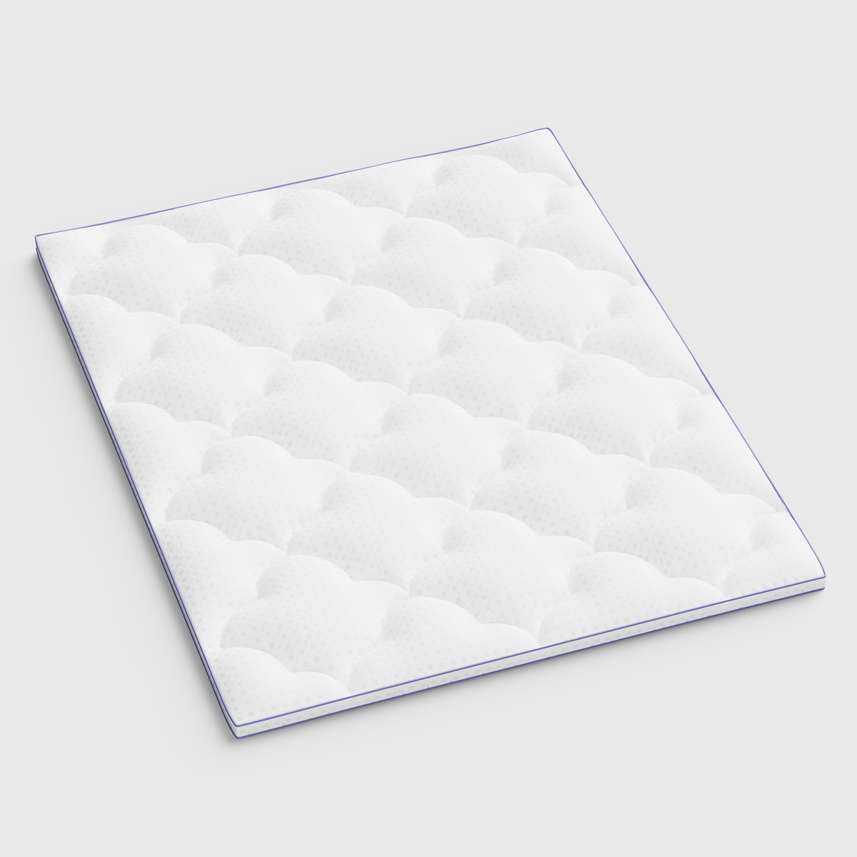2" White Cotton Full Double Mattress Topper