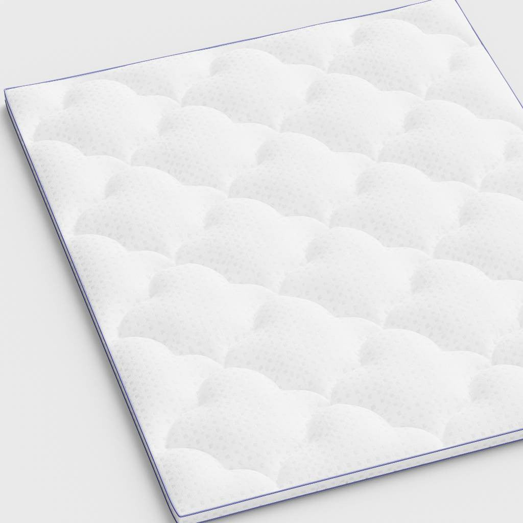 2" White Cotton Queen Mattress Topper