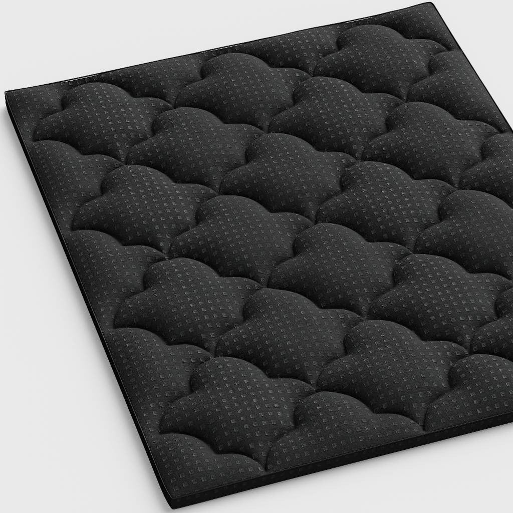 2" Black Cotton California King Mattress Topper