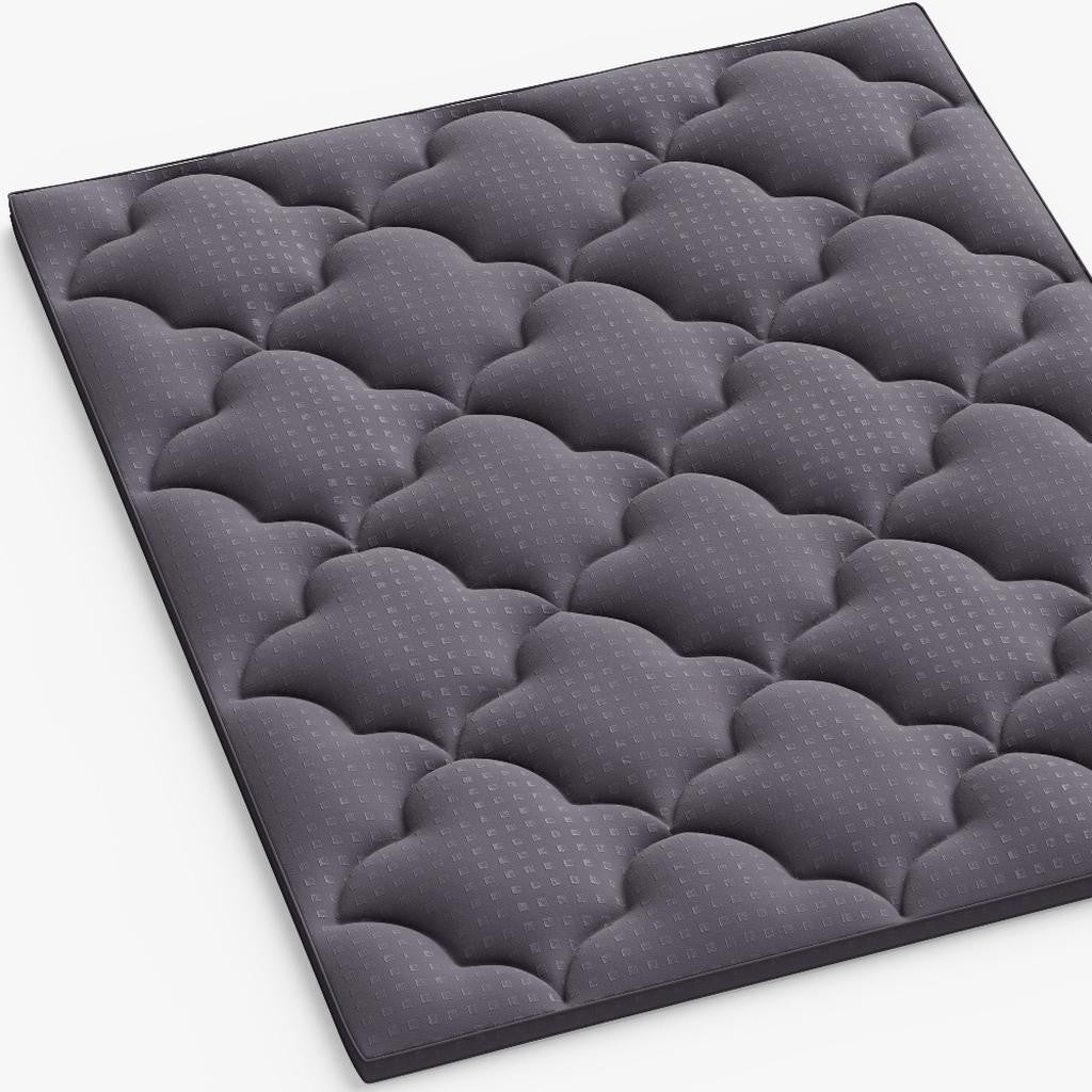 2" Dark Gray Cotton Full Double Mattress Topper