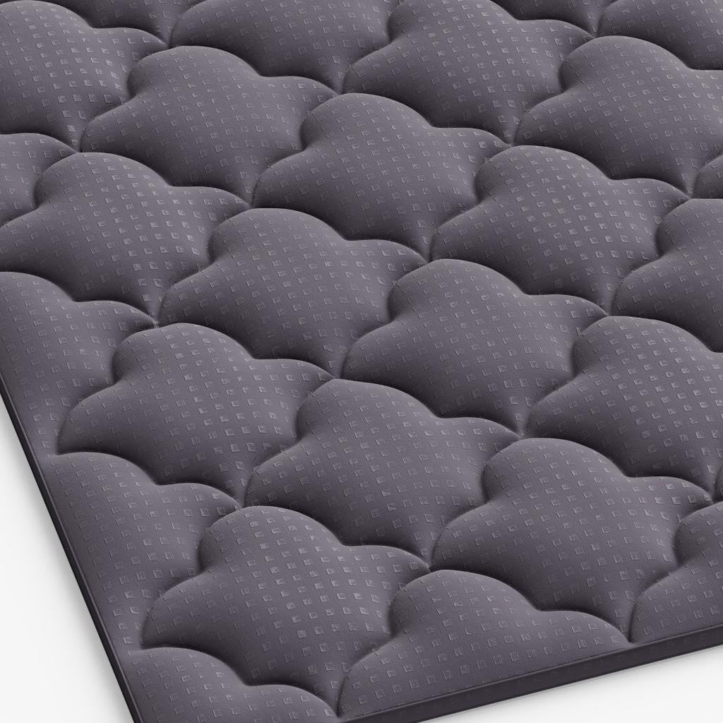 2" Dark Gray Cotton California King Mattress Topper