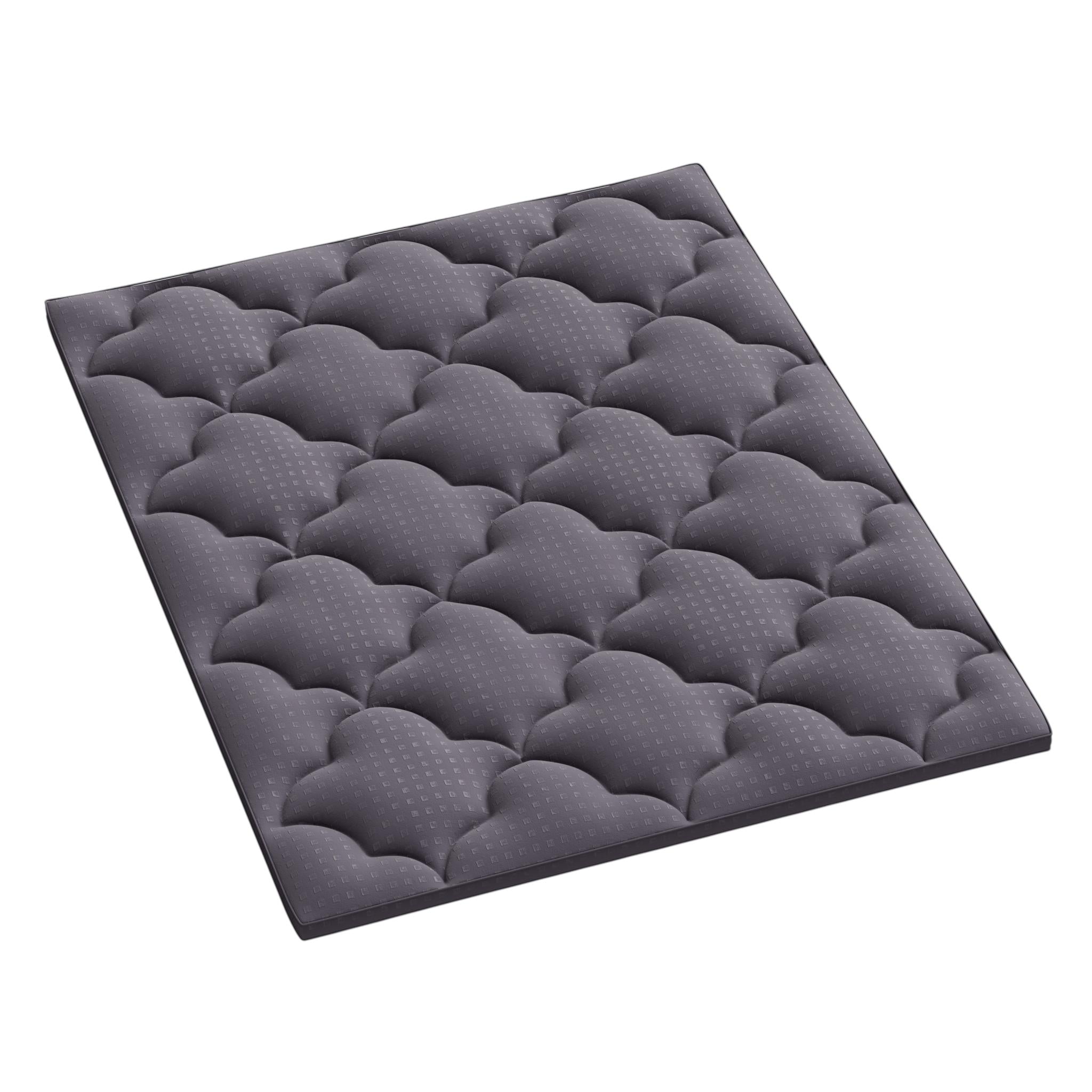 2" Dark Gray Cotton California King Mattress Topper