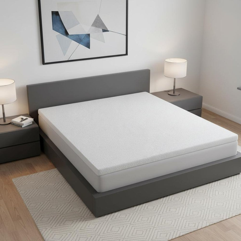 2" White Gel Memory Foam Twin Mattress Topper