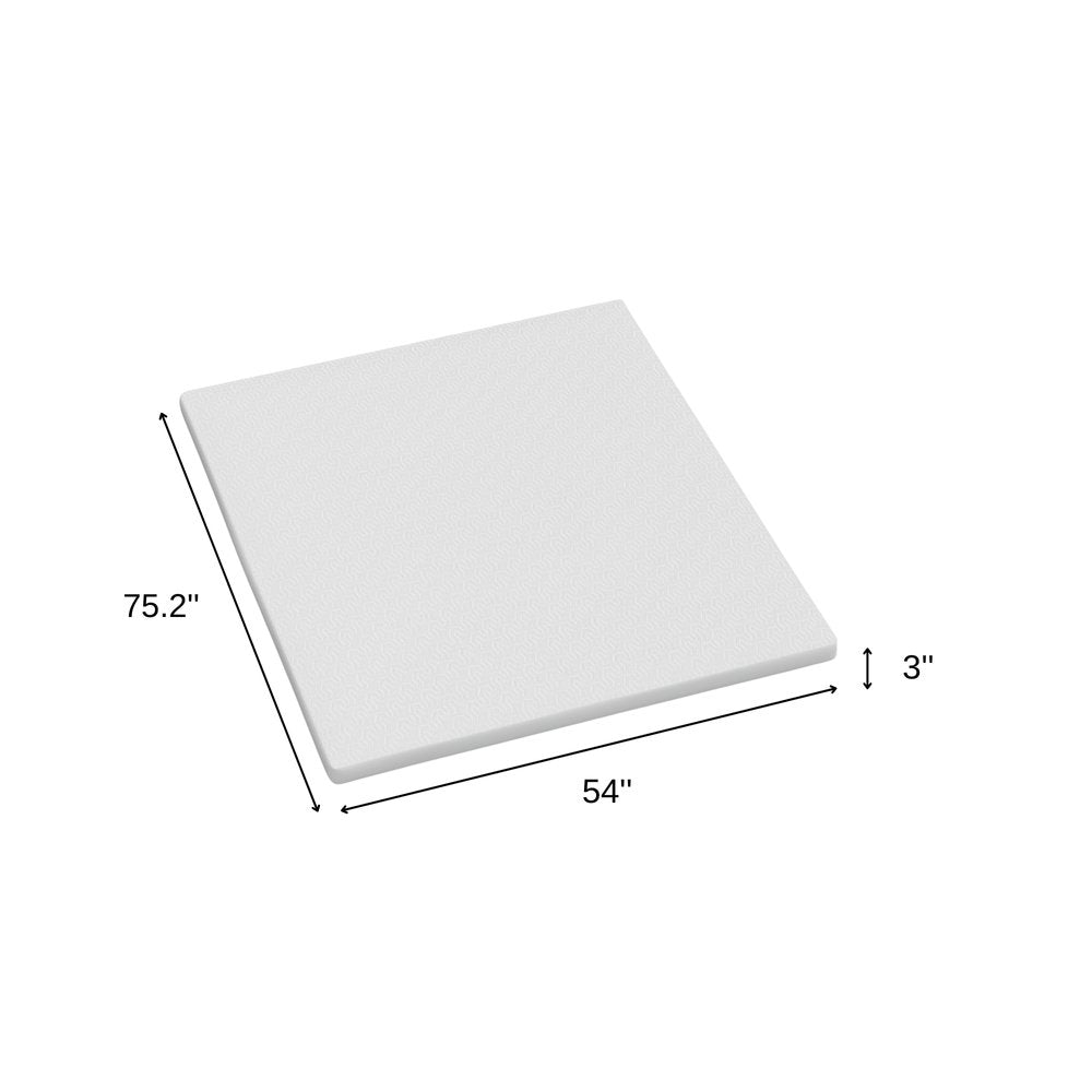 3" White Gel Memory Foam Full Double Mattress Topper