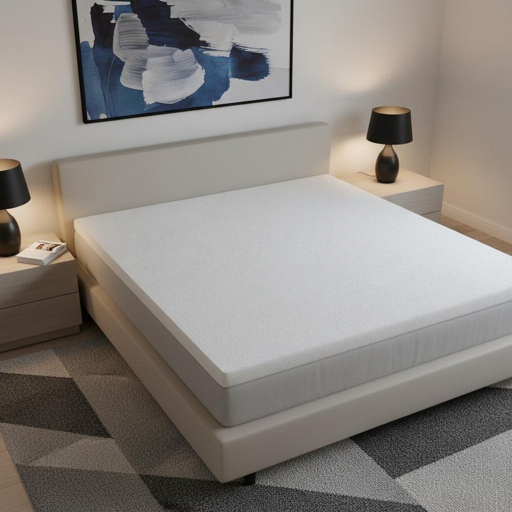 3" White Gel Memory Foam Full Double Mattress Topper