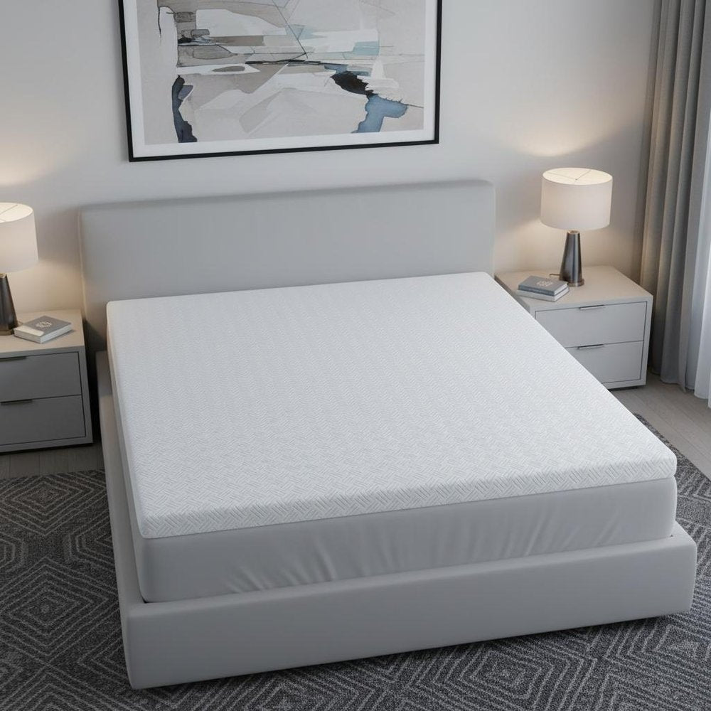 4" White Memory Foam Twin Mattress Topper