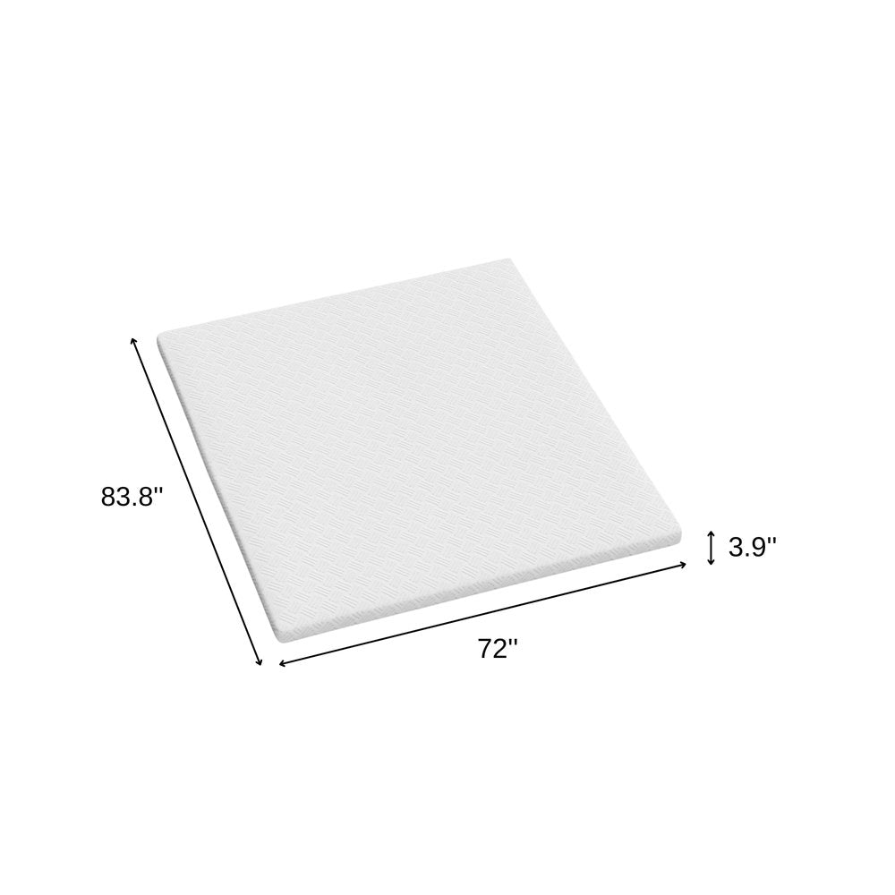 4" White Memory Foam Twin Mattress Topper