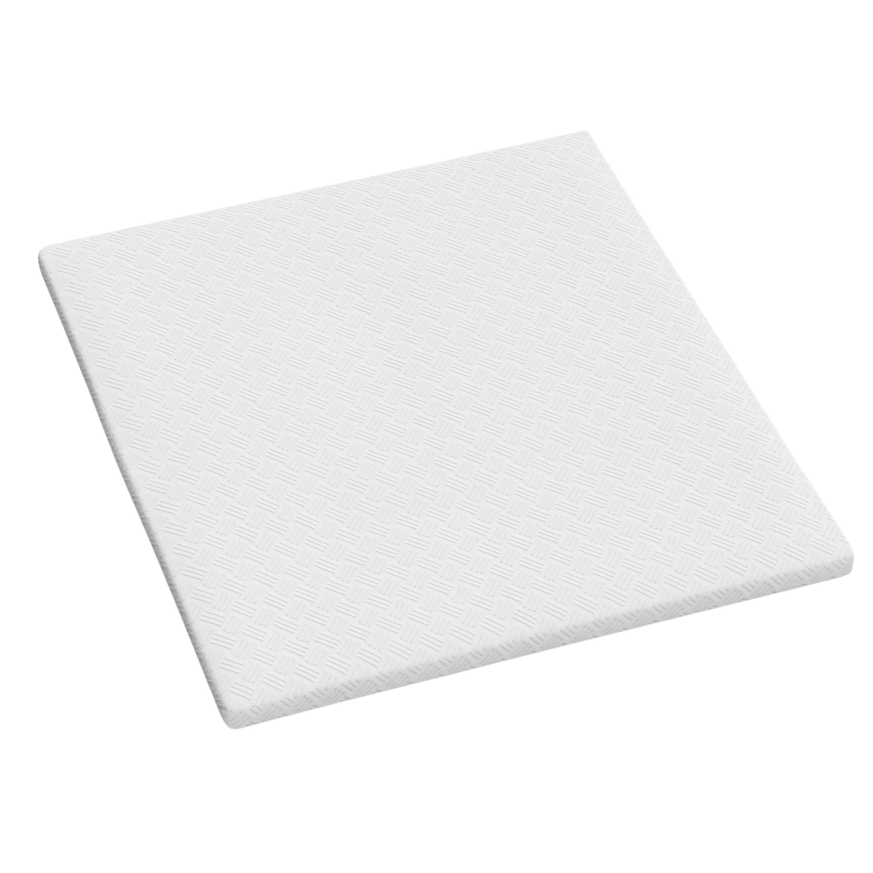 4" White Memory Foam California King Mattress Topper