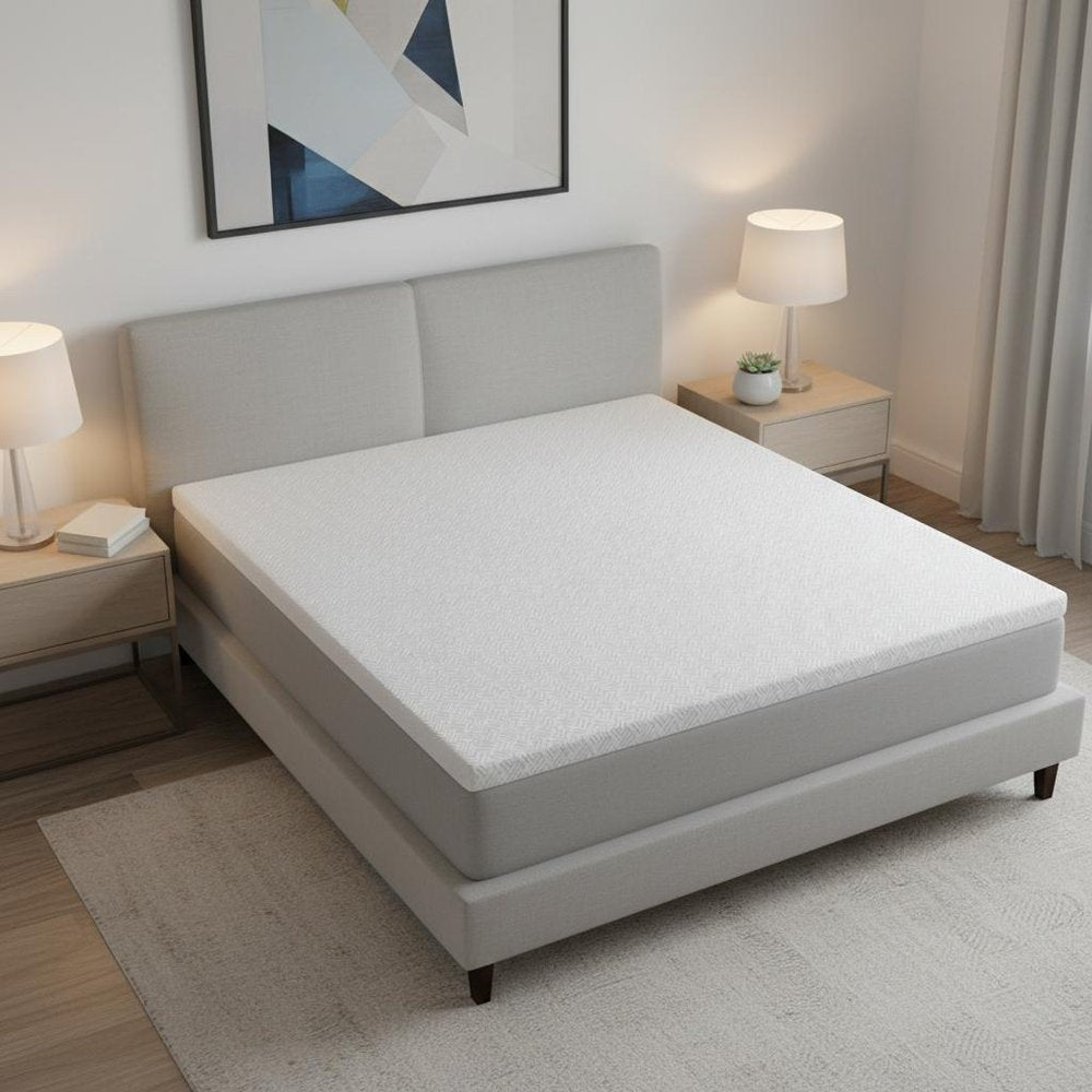 4" White Memory Foam Twin Mattress Topper