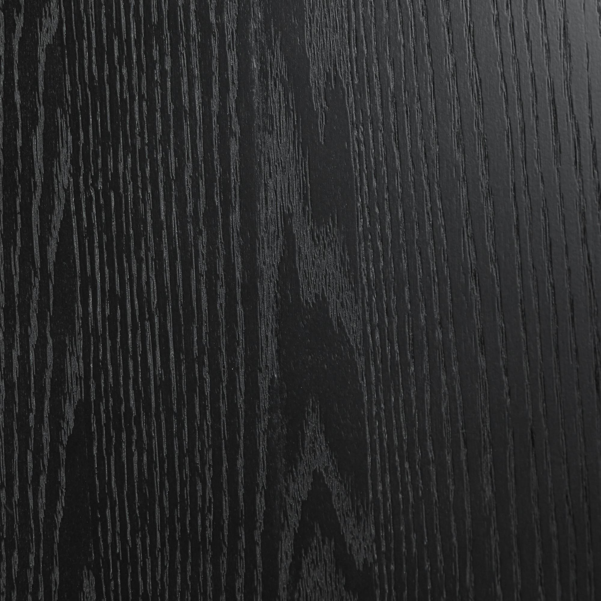 42" Black Solid Wood Round Top Dining Table