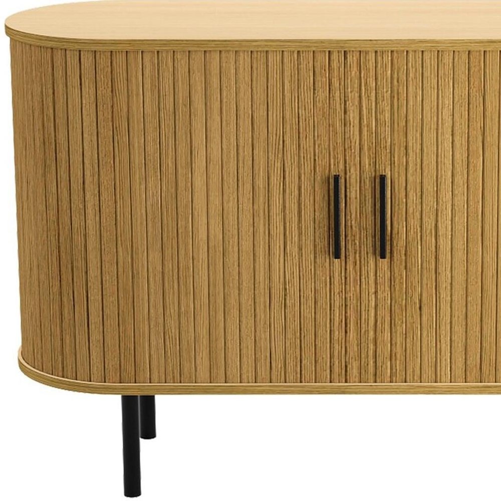 47" Natural Wood Sideboard With Two Sliding Doors