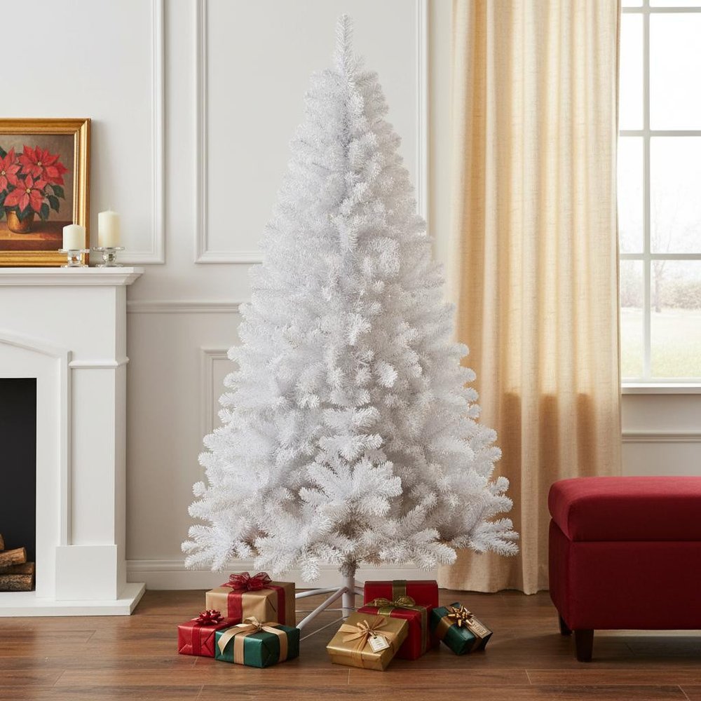 4' White Full Pine Christmas Tree