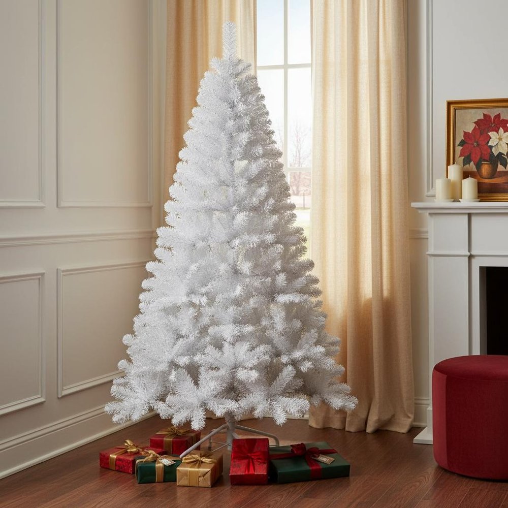 4' White Full Pine Christmas Tree