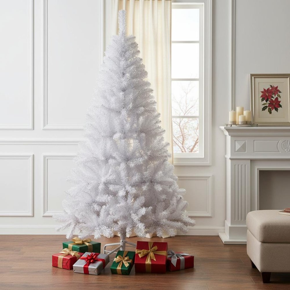 4' White Full Pine Christmas Tree