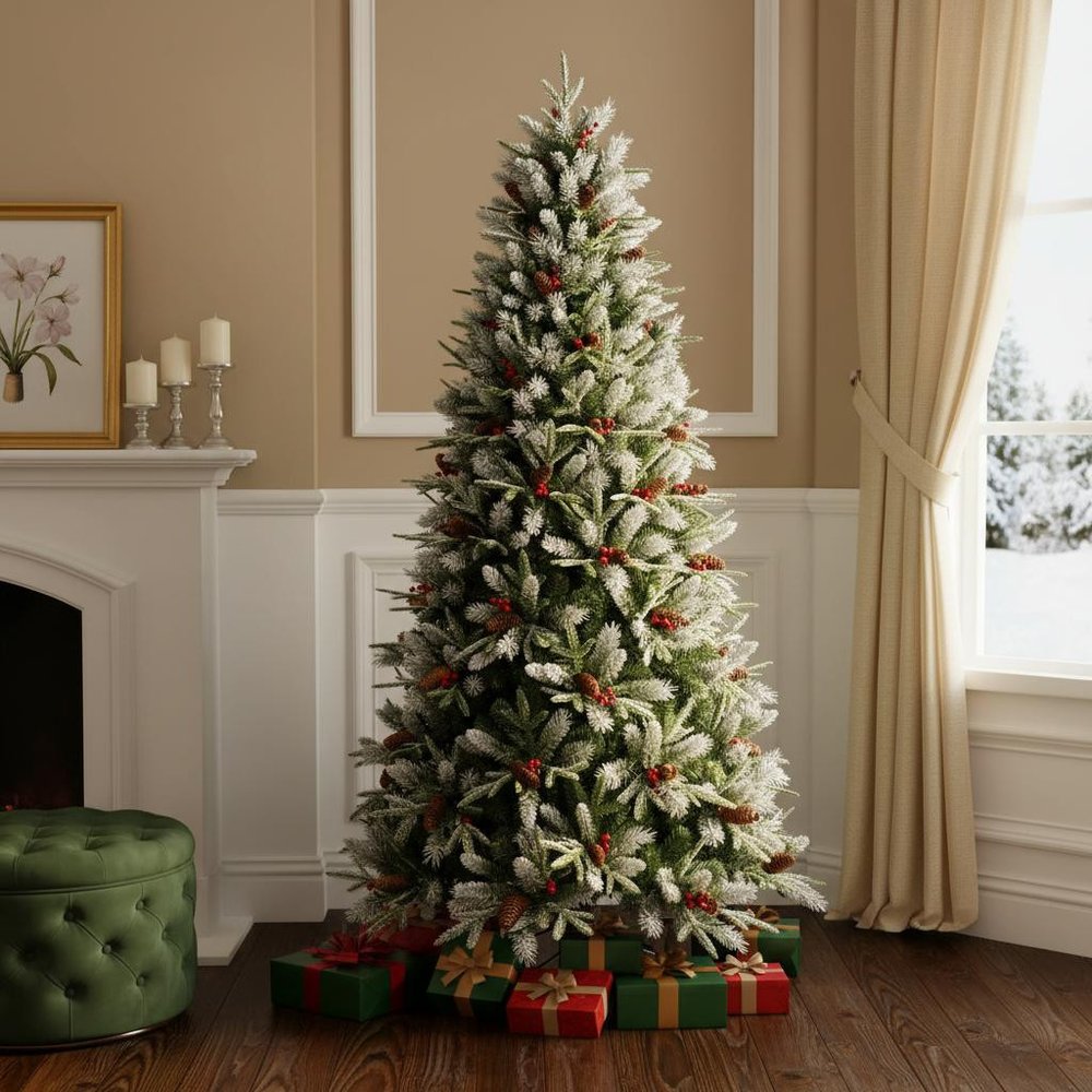4' White Full Pine Christmas Tree