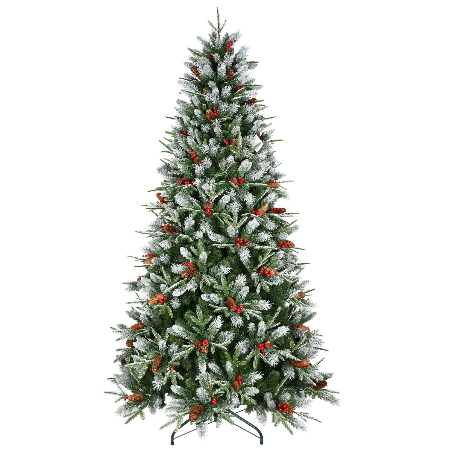 7' White Full Pine Christmas Tree