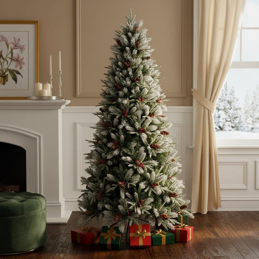 4' White Full Pine Christmas Tree
