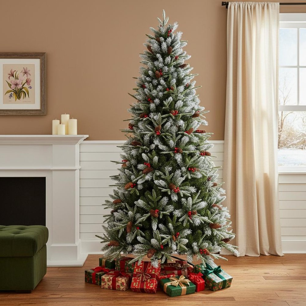 4' White Full Pine Christmas Tree