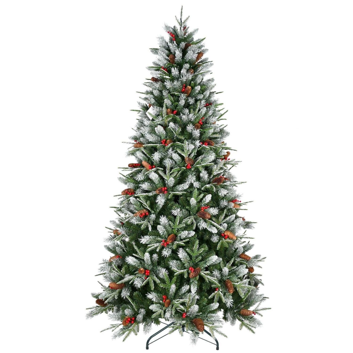 8' White Full Pine Christmas Tree